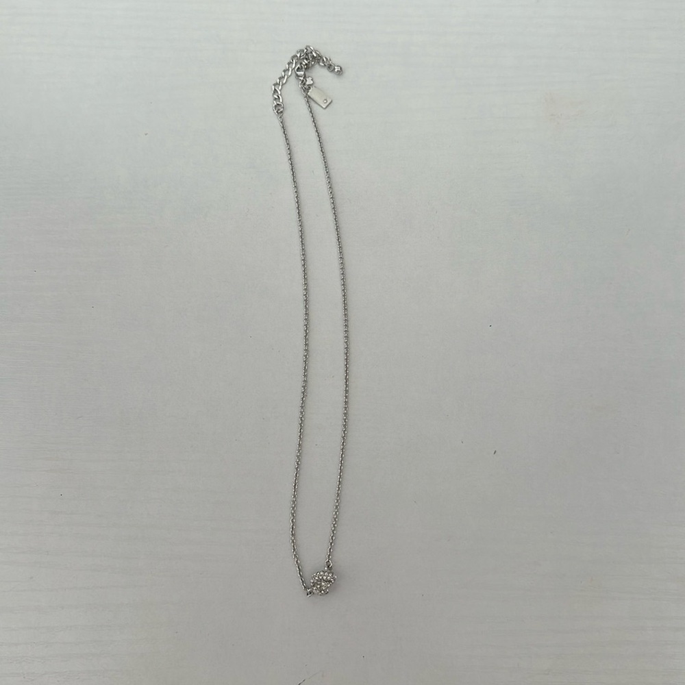 Silver diamond knot Kate spade necklace